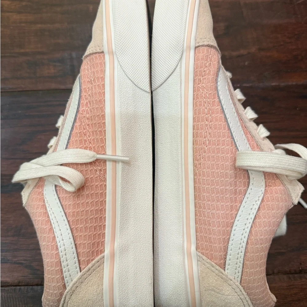 Vans Womens Pink Old Skool Woven Check Spanish Villa Suede Canvas Shoes Size 7.5 - Picture 4 of 13